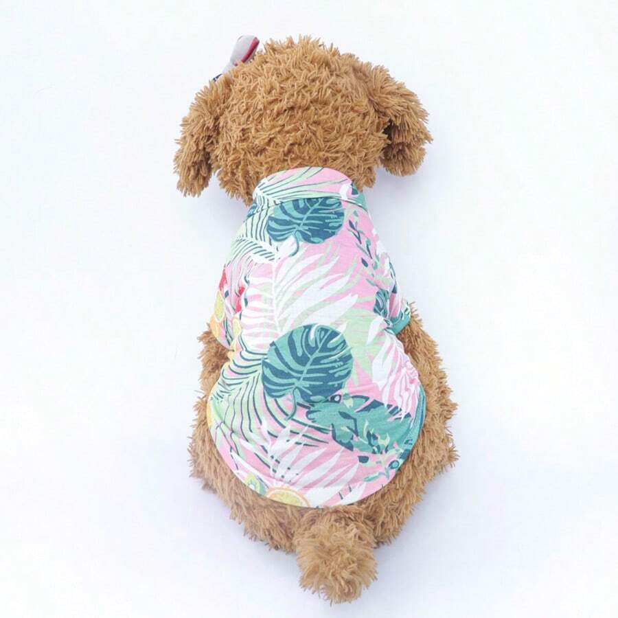 Pet Clothes, Cat & Dog Shirts, Summer & Autumn Beach Style For Small & Medium Pets - Pink - View 1