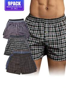 Men's 100% Cotton Boxer Shorts Premium Quality Random Mixed Color Pack Woven Relaxed Fit Boxers For Men Soft Breathable Mens High Quality Underwear With Button Fly Pouch Elastic Waist Comfortable Fabric Menswear - Random Assorted Pack - View 23