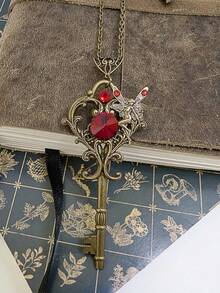 Dây chuyền chìa khóa lấy cảm hứng từ phù thủy Mayfair với ngọc lục bảo, trang sức ma thuật, trang sức kỳ ảo - Dây chuyền chìa khóa tiên - Xem 4