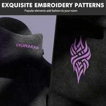 Ergonomic Velvet Fabric Black Gaming Chair, High Back Ergonomic Gamer Chair For Adult, Comfortable Video Game Chair With Footrest And Massage Lumbar Cushion, Racing Reclining Office Computer Desk Chair - màu đen - Xem 4