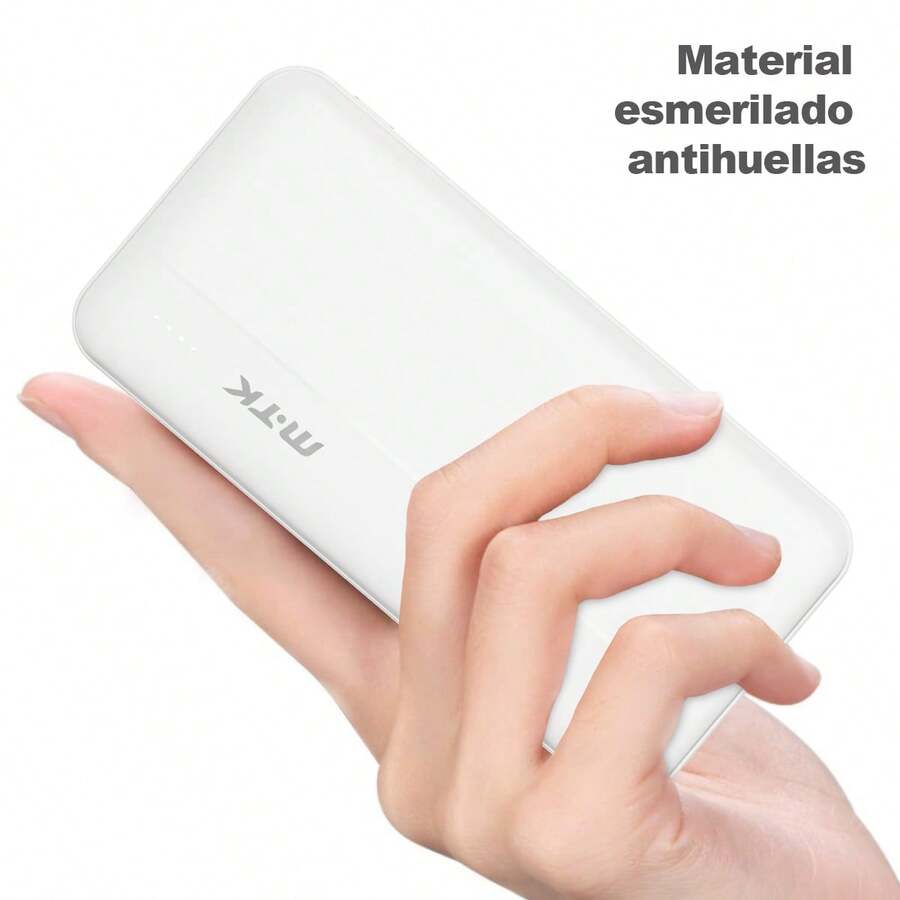 M TK MOVETECK Batería portátil 20000mAh Y Tipo C Cable, 74WH Carga Rápida Bateria Portatil, Tipo C Pila Portatil con 4 Puertos USB de , Compatible con teléfonos móviles, auriculares, ordenadores portátiles, etc., Blanco 0251501 - Blanco - Ver 1
