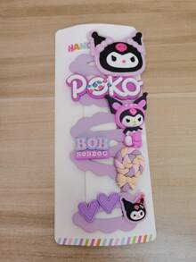 Sanrio 1/5/15 Pinces à cheveux Sanrio, Kuromi, Hello chat. Un ensemble de pinces à cheveux Hello chat douces et mignonnes, pour les franges, etc. Parfait pour la Saint-Valentin