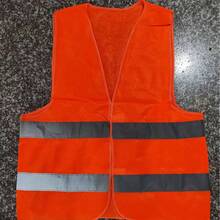 4pcs Unisex Durable Cotton Blend Reflective Vest, Suitable For Construction Sites And Outdoor Activities To Increase Visibility - Fluorescent Green - View 14