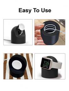 1 个硅胶充电支架，兼容 Series 10/9/8/SE/7/6/SE/5/4/3/2/1/Ultra，所有尺寸，充电底座，兼容 46mm 49mm 45mm 44mm 42mm 41mm 40mm 38mm 智能手表支架配件，支持床边模式（不含充电线） - 彩色 - 查看 9