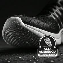Tênis Olim Unissex Casual Esportivo Simples e Elegante Confortável Para Uso Diário Trabalho e Lazer - Preto Branco - Visão 12
