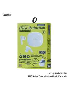 REMAX CozyPods W26N Earbuds With 42-Hour Battery Life, Deep Noise Cancellation, Crystal-Clear Voice Transmission, Ultra-Low Latency In Gaming Mode, And Moonlight White. - Bright Moon White - View 4