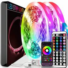 HBOWMDJIA 16ft-100ft LED Strip Lights With 44Key Remote And APP Control, Flexible Use,  Music Sync, Timing, Adjustable Color Flashing Speed, 6 DIY Modes, Very Easy To Install, LED Lights For Bedroom, Room, Ceiling, Halloween Party Atmosphere, Game Atmosphere Light, Christmas Gifts - ánh sáng đa sắc - Xem 1