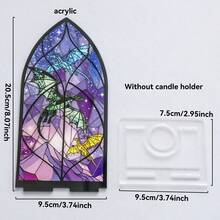 1pc Acrylic 4th Wing Inspired Book Nook - Dragon Library Sign, Gothic Medieval Style Book Organizer, Fantasy Book Lover & Reader Gift (No Candle Included) - Multicolor - View 5