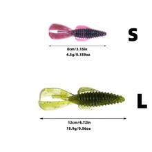 5pcs/15pcs Soft Lure Sinking Shrimp Fishing Bait, Outdoor Fishing Lure