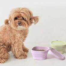 1pc 400ml Collapsible Pet Bowl With Lid, Leak-Proof Travel Dog Bowl For Outdoor Camping & Hiking, Holds Food & Water (100g Lightweight), Easy To Clean & Heat Resistant - Multicolor - View 7