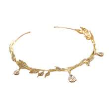 ​ ​ Baroque Court Style Crown Headpiece Handmade Inlaid Rhinestone Forehead Pendant Bridal Photo Party Artifact Vintage Princess Style Collectible Accessory ​ ​ - trắng - Xem 5