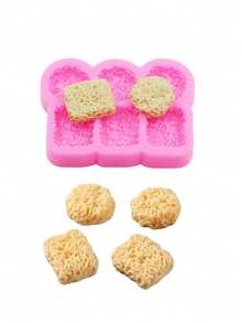 1 peça de molde de silicone líquido rosa, coração, redemoinho, pentagrama, coração, molde em forma de amor para fazer sorvete realista, doces, macarrão instantâneo, acessórios de joias de resina, adequado para chapéus, grampos de cabelo, elásticos de cabelo, sapatos, acessórios decorativos - Rosa - Ver 4