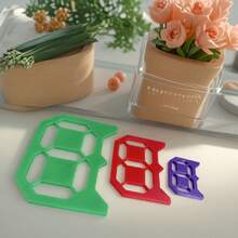 3 Pieces1-9 Number DIY Digital Painting Stencil Set - Turquoise And White Gridlined Stencil Panels For Art, Wall Stickers, Planners, Scrapbooking, Craft Materials - Reusable Dotted Guides For Hand Drawn Crafts, Stencils, Building Materials, Stenciling Tools