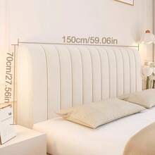 150CM Luxury Thicken Headboard Cover Bed Head Back Decor Protector Slipcover - Ivory - View 3