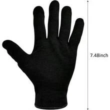 1 Pair2Pcs Cotton Gloves Eczema And Dry Hands, Moisturizing Gloves, Work Gloves Men, Women, SPA, Jewelry Inspection Black, 1 Pair - ban đầu - Xem 7