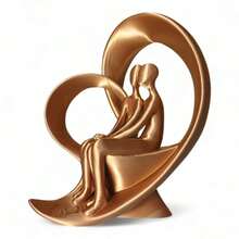 Minimalist Decorative Statue Gift Family Love Union Colors Gift Gifts - 銅金 - 查看 1
