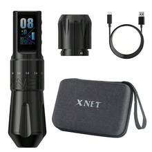 XNET Thunder370 无绳纹身笔（1支装），可调节设置，1600mAh 可充电电池，彩色屏幕，2-4.2mm 笔尖 - 时尚黑色设计，适合纹身师和初学者，纹身师必备 - 黑色 - 查看 11