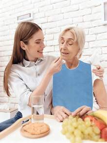 1pc Adjustable Adult Bibs Simple Multi-Purpose Bib For The Elderly, Adult Towel Cloth, Bib Feeding Care,For Elderly, Disabled, Nursing Home Use