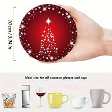 8 pièces/set Dessous de verre en bois, convient pour divers espaces commerciaux, salon, cuisine, salle à manger, cadeau, 1 set de 8 pièces, 200 sets de 1600 pièces