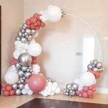 Juego de Globos para Decoraciones de Fiesta,100 piezas de Globos de Colores para Propuesta, Boda, Cumpleaños, Aniversario etc. paquete de 100 globos de colores surtidos, ideal para llenar salones, patios y jardines en propuestas, bodas, cumpleaños y aniversarios - Blanco-95 piezas - Ver 8