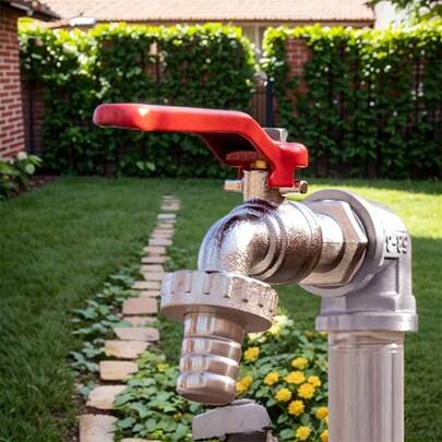 1pc High Flow G1/2 Zinc Alloy Garden Faucet, Ball Valve Body, Larger Water Flow, Suitable For Garden, Lawn, Patio, Kitchen And Bathroom