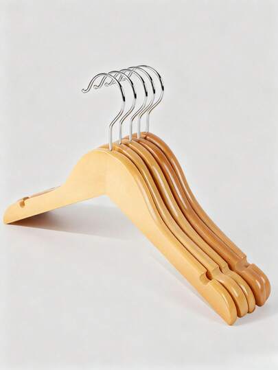 Cabide para roupas de mãe e bebê, cabides de madeira maciça reforçada para lojas de roupas, cabides antiderrapantes e sem marcas, suportes de madeira para roupas, cabides de madeira para roupas infantis para uso doméstico