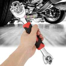 1pc Juego de llaves de vaso multifuncional de 52 en 1 - Mango antideslizante de 8-19 mm y diseño de hueso giratorio - Llave universal, Llave Universal con Cabezal Giratorio de 360 Grados, Adecuada para Reparación de Automóviles en el Hogar - Multicolor - Ver 5