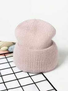 1顶针织帽，女士秋冬帽，针织帽，保暖耳罩，男士帽，户外滑雪保暖毛绒帽，纯色时尚休闲简约大帽 - 針織帽 - 查看 25