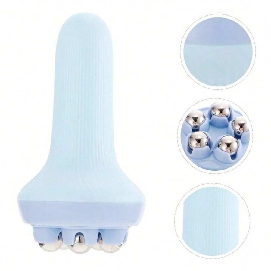 1 件手持按摩器，全身按摩工具，带滚轮按摩器手柄，360 度滚轮设计，缓解背部、颈部、关节、脚、肩部和腿部的肌肉疼痛，便携式设计 - 彩色 - 查看 1