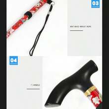 Foldable Hiking Pole, Aluminum Alloy Adjustable 5-Section Collapsible Walking Stick, Convenient For Outdoor Climbing, Trekking, Elderly Anti-Slip Cane