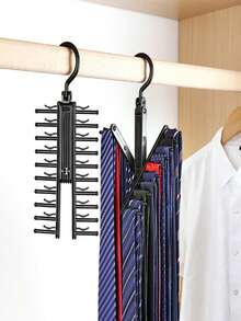 1pc Multi-Layer Tie, Scarf, Belt Display Rack, Convenient Storage And Showcase - Multicolor - View 3