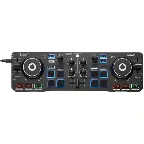 Hercules DJ Control Starlight Compact Controller With Serato DJ Lite