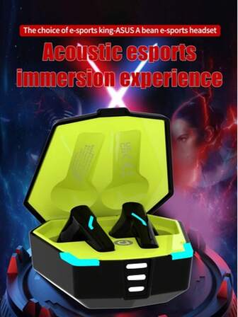 ASUS 华硕无线入耳式高品质声音独特设计内置麦克风，功能触摸切换游戏音乐适用于黑白款