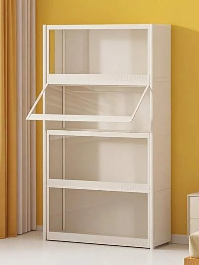 1 pezzo Armadio coperto anti-polvere, guardaroba, libreria, organizer, migliora lo spazio, robusto e alla moda, facile da montare e smontare, portatile, adatto per soggiorno, camera da letto, ingresso, ufficio, casa, storage multi-livello, regalo per le vacanze, regalo di San Valentino, regalo per bambini