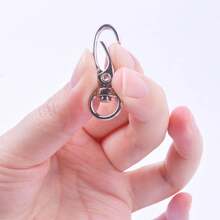 10/20pcs Rotating Trigger Clasp Metal Key Chain Spring Hook, For Hanging Key Chains, Dog Leashes, Crafts, Decorations, Bag Accessories