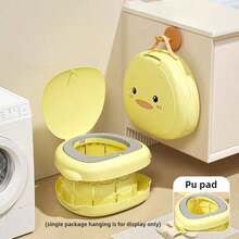 婴儿旅行便盆，可折叠车载便盆，带吸水垫的便携式婴儿马桶座圈，适用于儿童旅行、露营和户外活动
