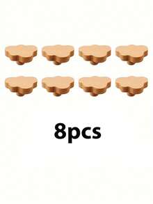 4/6/8pcs Bohemian Vanity Handle, Natural Beech Wood Drawer Knob(Large Size), Cloud Shape Wooden Vanity Pull, Comes With Two Different Sizes Of Screws, Suitable For Cabinets, Furniture, Drawers(The Woodwork May Vary And Be A Bit Rough) - Multicolor - View 11
