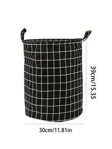 1 coș de rufe rotund pliabil - durabil și de mare capacitate, coș portabil pentru haine murdare cu mâner ușor de transportat - potrivit pentru casă, cămin, depozitare în călătorii, coș de rufe