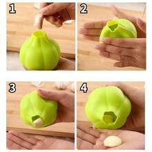 Silicone Garlic Peeler, Manual Squeeze Garlic Skin & Shell Remover Tool - Multicolor - View 8