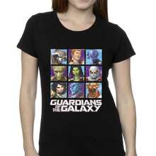 Marvel Womens/Ladies Character Squares Cotton TShirt (Black)