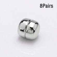 2个/4个/8个/10个装 时尚磁性丝巾夹和别针 - 耐用易用的磁性扣,适用于女士丝巾、披肩和帽子,四季皆宜,经典哑光表面,强力合金磁铁,可牢固固定丝巾和衣物,无钩设计,优雅风格,锌合金材质,适合服装搭配 - 黑與白 - 查看 20