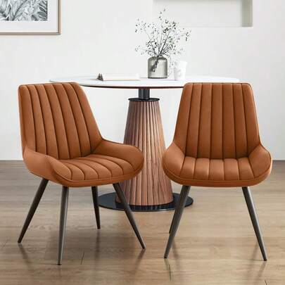 Nalupatio Dining Chairs Set Of 2/4 – Upholstered Kitchen Chairs With Metal Legs, Modern Dining Room Chairs In Durable Tech Fabric, Comfortable Padded Seat