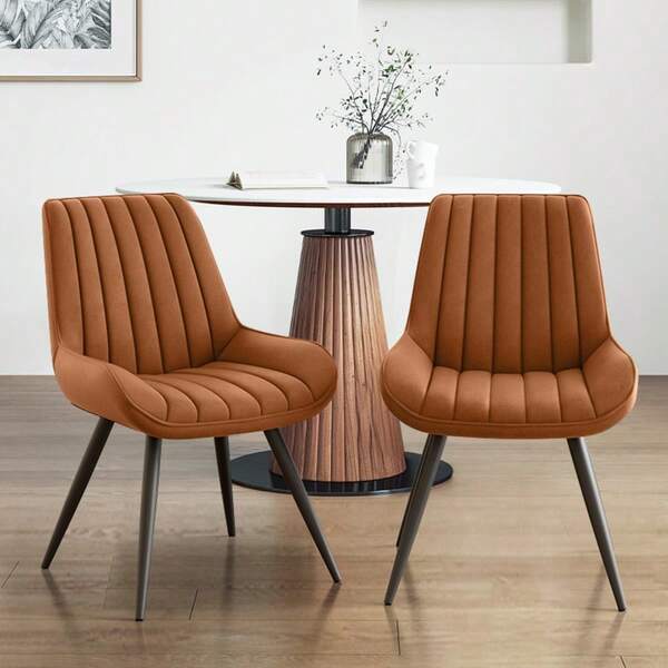 Nalupatio Dining Chairs Set Of 2/4 – Upholstered Kitchen Chairs With Metal Legs, Modern Dining Room Chairs In Durable Tech Fabric, Comfortable Padded Seat