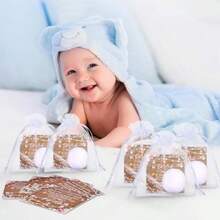 D150 Pcs Baby Shower Party Favors For Guests Rustic Wood Baby Shower Gifts Include 50 Tea  Candles 50 Rustic Floral Thank You Cards 50 Return Gift Bags For Gender Reveal Party Plies10 - chủ yếu là người da trắng - Xem 6