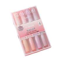 4pcs/Box Gradient Fluorescent Highlighter Pens, High-Quality Colorful Marker Pens For Students, Meetings, Oversized Fluorescent Ink, School Supplies, Student Gifts