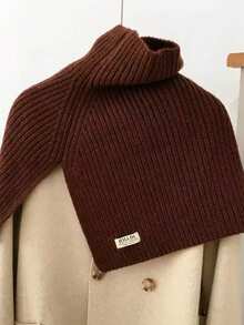 1 buah Syal Rajut Model Pullover dengan Belahan, Warna Polos: Syal luar yang hangat, serta tahan dingin dan cocok untuk aktivitas luar ruangan. Cocok untuk perjalanan sehari-hari dan penggunaan di rumah sebagai aksesori. - beraneka warna - View 14