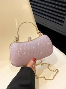 Fashionable Casual Party Versatile Chain Handbag For Women - Pink - View 3