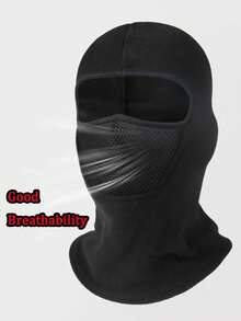 1 pieza Gorro de ciclismo transpirable y cálido para hombre, para otoño e invierno, máscara que cubre todo el rostro y el cuello, gorro a prueba de viento para esquí y resistente al frío para montañismo, máscara de ciclismo, protección facial, gorro de deporte al aire libre de felpa, gorro de forro polar con textura granulada