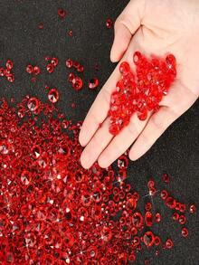 200/500/1000pcs Red Diamond Shaped Acrylic Sequins - Shiny Table Decor And Vase Filler, Suitable For Weddings, Birthdays, Christmas And Parties - Two Sizes Available, Party Decorations, Best Christmas Decorations - Multicolor - View 2
