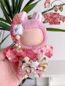 拉布布17厘米怪兽娃娃服装配饰服装DIY高品质粉色樱花和服设计娃娃装扮 - 日本和服 - 查看 1